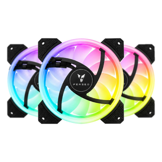 Kit Perseo Heleo 3 Fans ARGB 120mm + Hub + Control Remoto
