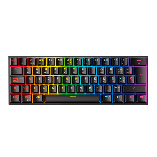 Fantech MAXFIT61 Negro RGB - vista superior