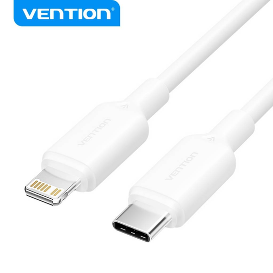 Cable USB-C a Lightning Vention LAKWF Blanco