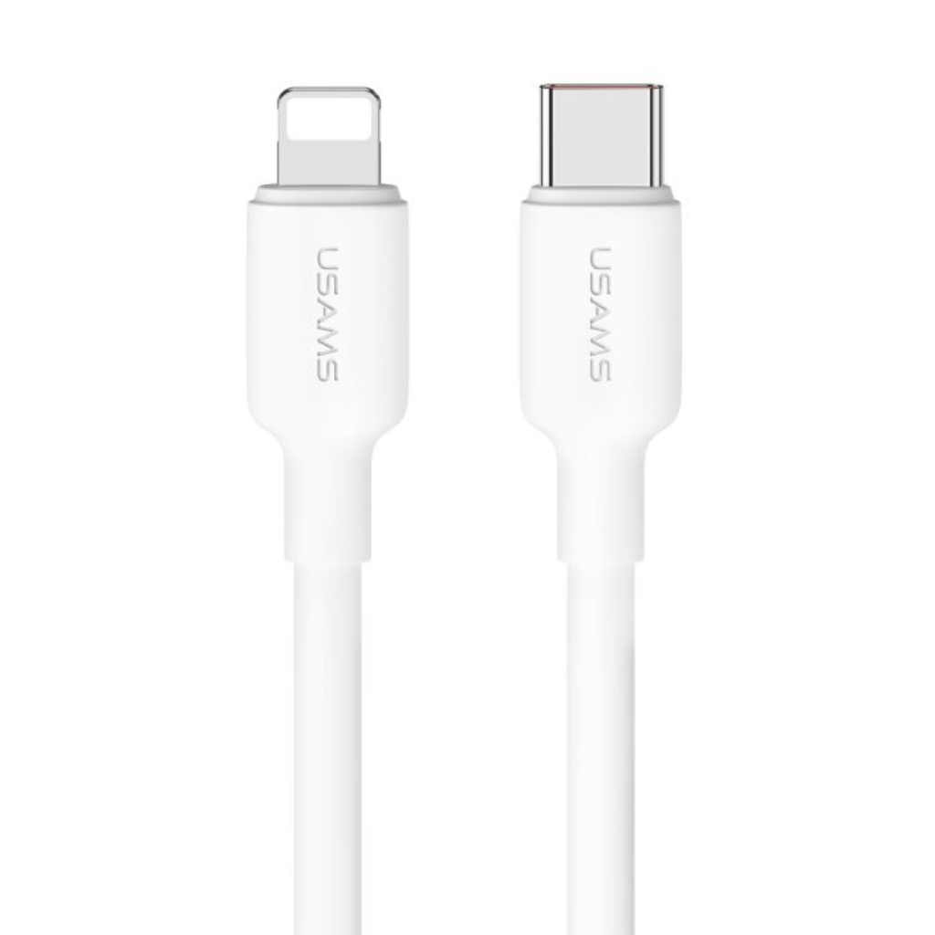 Cable USAMS U84 SJ624 USB-C a Lightning Blanco