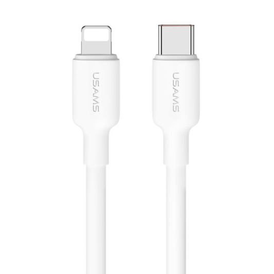 Cable USAMS U84 SJ624 USB-C a Lightning Blanco