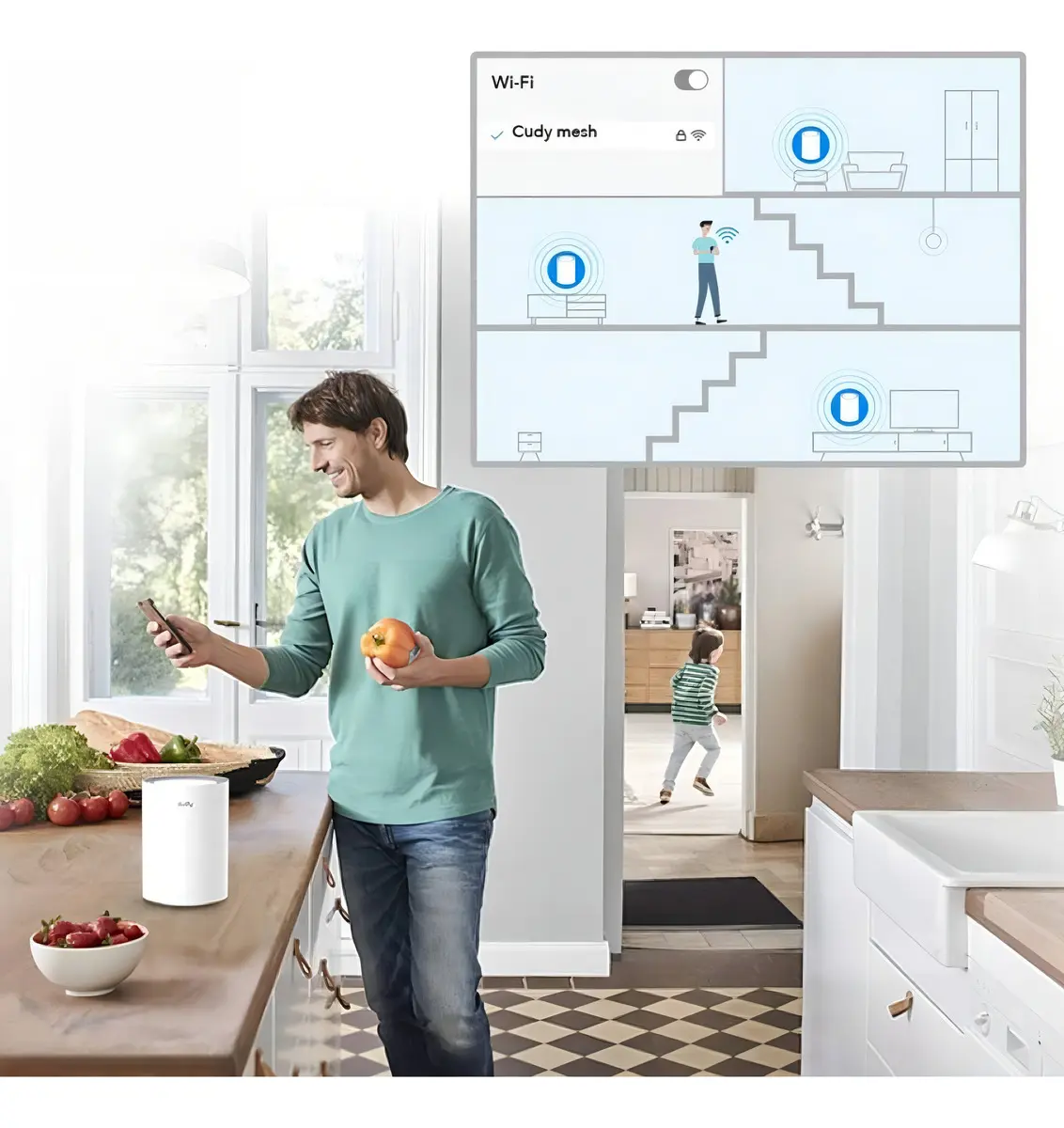 Cudy Mesh WiFi AC1200 cobertura en todo el hogar