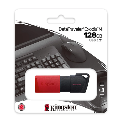 Kingston DataTraveler Exodia M 128GB USB 3.2 packaging caja