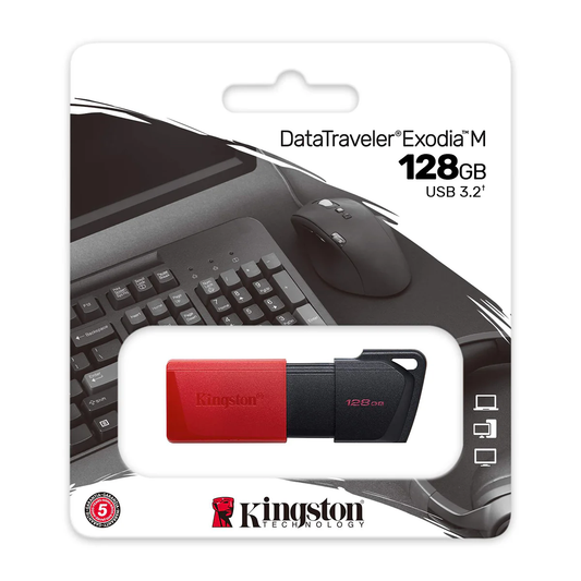 Kingston DataTraveler Exodia M 128GB USB 3.2 packaging caja