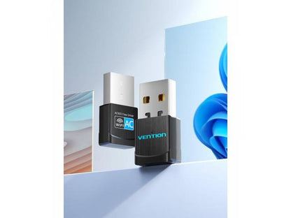 Adaptador Wi-Fi USB 2.0 Vention KDRB0 2.4GHz Negro